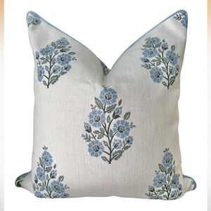 Jillian Harbor Throw Pillow Shams with Blue Accents